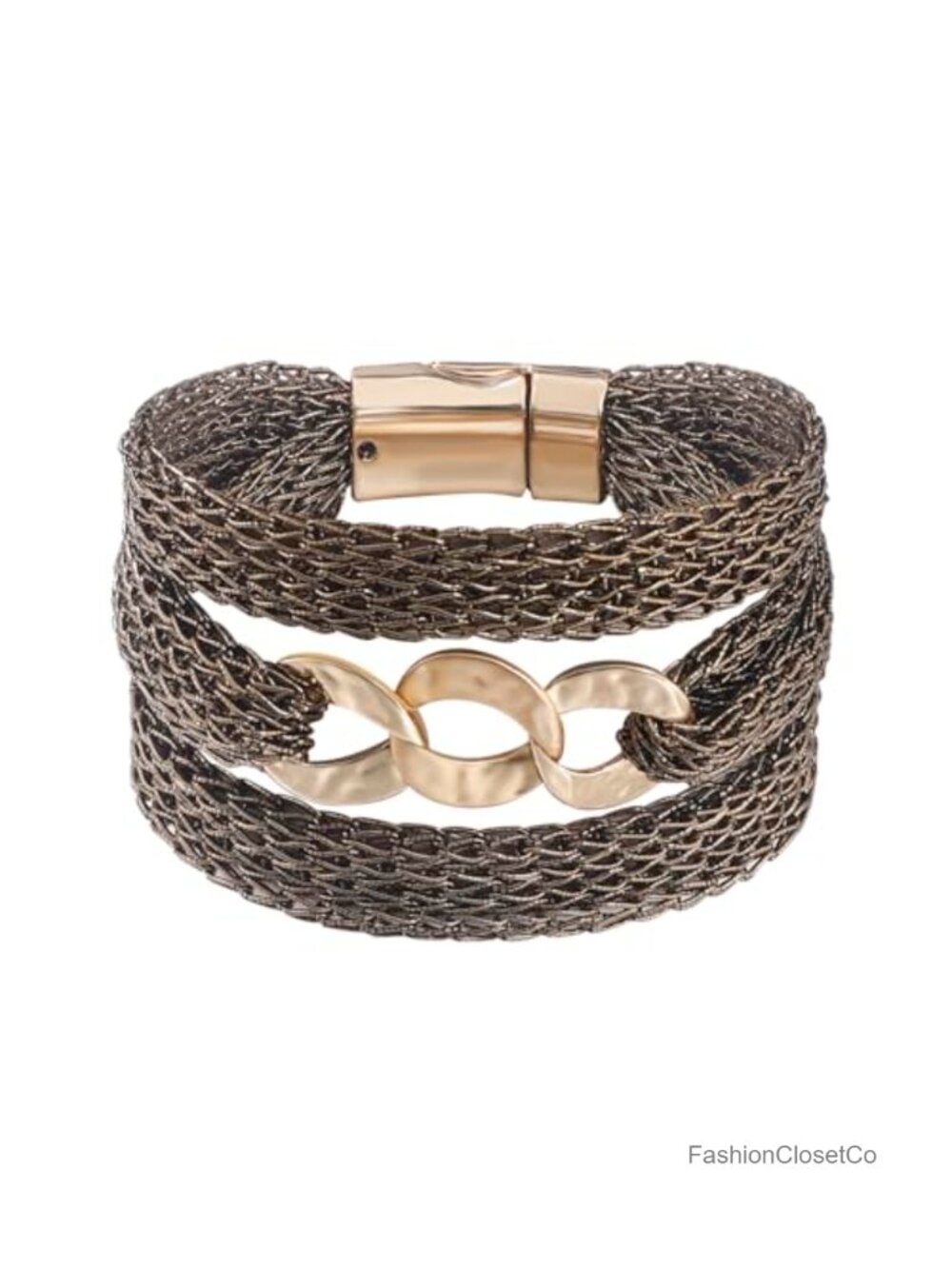 Women's Multi Chain Mesh Bracelet Wrap Brass Jewelry Gift